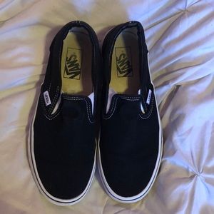Size 9 Women’s Black Slip On Vans